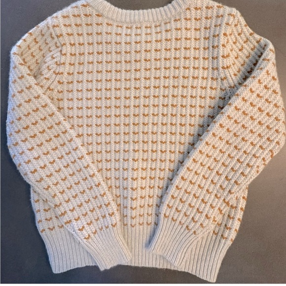 Madewell Striped Metallic Barfield Wool Blend Sweater Sz Small Heather B… - Picture 4 of 8